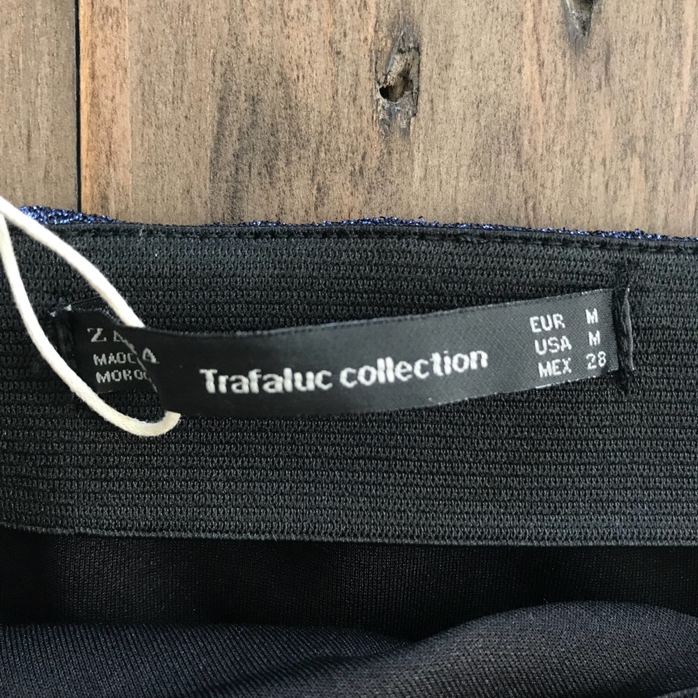 ZARA Navy Cocktail Mini Skirt - Picture 3 of 8